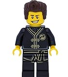 LEGO Ninjago Minifigur Großmeister/Grand Sensei Dareth im schwarzen Golddrachenanzug mit Schwertern (The Ninjago Movie)