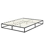 Olee Sleep 22cm Modernes Metall-Plattform-Bettgestell / Bett Mit Holzlatten / Matratzenrahmen / Kein Boxspring Erforderlich / 100 x 200cm / Twin XL / Schwarz