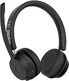 GEQUDIO GB-2 Bluetooth Headset mit Mikrofon, passives Noise Cancelling, Kopfhörer kabellos, 2 Geräte gleichzeitig verbinden (Smartphone, Handy, PC, Laptop), Wireless, Standby 500h (ohne USB-Adapter)