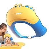 Ruwshuuk Babyparty-Schild, Baby-Badevisier | Sichere Shampoo-Schutzkappe - Baby-Cartoon-Duschhaubenschild, weiche, verstellbare Visier-Bademütze mit Augen- und Ohrenschutz