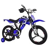 12/14/16/18/20 Zoll Kinderfahrrad FüR MäDchen Und Jungen Ab 2-15 Jahre,Simulation Motorrad Fahrrad/Motorrad-Lautsprecher/Motorrad Armaturenbrett/VerläNgerte Lederkissen