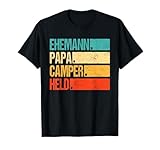 Camping Ehemann Papa Camper Held Retro Vatertag T-Shirt