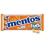 Mentos Fanta Dragees, Frucht-Bonbons mit Fanta-Flavour, Kaubonbons mit fruchtigem Orangen-Limonaden Geschmack, (3 Rollen), vegan