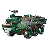BlueBrixx 06056 Marke Xingbao – Transportpanzer Fuchs, Bundeswehr aus Klemmbausteinen mit 736 Bauelementen. Kompatibel mit Anderen Klemmbausteinen. Lieferung in Originalverpackung.