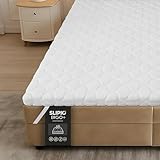 SLIPIO Matratzen Topper 120x190 cm Matratzentopper | 5cm hoch | Ergo+ optimale Körperanpassung Matratzenauflage| Bezug atmungsaktiv & Maschinenwaschbar | Hypoallergen | Gesteppter | Hochwertige