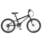 Wildtrak - 20 Zoll Fahrrad für Kinder, Alter 6-9 Jahre, verstellbare Bremsen - Schwarz
