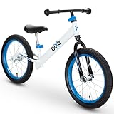 Bixe 16 Zoll Laufrad ab 5 Jahre blau - Balance Bike für große Kinder im Alter von 5 bis 9 Jahren - Fahrrad ohne Pedale mit Luftreifen - für Jungen und Mädchen - 16 inch Rad