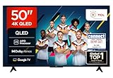 TCL 50T69C 50 Zoll QLED, Direct LED TV, 4K HDR TV, Smart Google TV (Dolby Vision & Atmos, Motion Clarity, Kompatibel mit Google Assistant & Alexa)