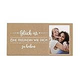 Herz & Heim® Foto-Schokolade mit Wunschtext als kleines Geschenk zum Geburtstag, für die Freundin oder zu Weihnachten (Foto und 3 Zeilen)