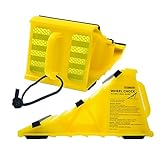 leadstand KFZ-Unterlegkeile, rutschfeste Unterseite, Wohnmobil, Anhänger, gelber Kunststoff, geeignet für die meisten Reifengrößen (2)