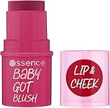 essence baby got blush, Rouge, Nr. 50, Rot, sofortiges Ergebnis, natürlich, strahlend frisch, vegan, ohne Konservierungsstoffe, ohne Parabene, ohne Mikroplastikpartikel, 1er Pack (5.5g)