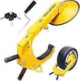 Tevlaphee Radschloss, Autokralle, Reifenschloss, Anti-Diebstahl, Anhänger-Radkralle, Schloss, Parkkralle für Autos, Lkw, SUVs, Camper, Boote Gelb