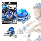 Smart-Planet Polizei Kinder Bike Fahrradklingel mit elektrischem Lauten Tatü Tata Sound für die Lenkermontage bis 2,2cm Einfarbig für Mädchen und Jungs