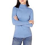 Amazon Essentials Damen Leichter, Langärmeliger Rollkragenpullover, Klassischer Schnitt (Erhältlich In Übergröße), Kornblumenblau, M