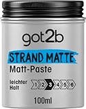 got2b Strand Matte Matt-Paste (100 ml), Styling Paste für matte Surfer Looks, zum Strubbeln, Texturieren oder Zähmen ohne Verkleben, leichter Halt