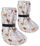HECKBO Baby Regenfüßlinge Waldtiere ohne Vlies Füßlinge Regen Schuhüberzieher Regen Schuhüberzieher 18-24 Monate - wasserdicht Überziehschuhe Krabbelschuhe Überzug Outdoor