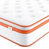 TeQsli Gel Federkernmatratze, Gel Memory Schaum & Individuelle Taschenfedern, ergonomische 7-Zonen Matratze zur Linderung von Druck- & Rückenschmerzen, H3 H4, Öko-Tex & CertiPUR