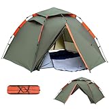 Camping Zelt Pop Up Zelte 2-4 Personen 300x240x145 cm PU5000 Doppelschicht Automatisches Sofortzelt Wasserdicht Winddicht Wurfzelt Tunnelzelt Quick Up Zelt für Trekking Familien Campingzelt