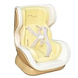 STOAT Puppen-Autositz für Pop Mart/Labubu - Lüftungsgitter-Clip & Tischständer mit Magnetbasis, Passend für 10-17cm Plüschpuppen, Auto-Deko & Sammler-Zubehör (Gelb)