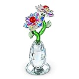 H&D HYALINE & DORA Bunte Kristall Sonnenblumen Figur Ornament, Glas Traumblume Sammlerstück, Regenbogen Glasblume für Zuhause Dekoration, Souvenir Geschenke