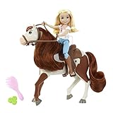 Dreamworks Spirit HFB91 - Abigail-Puppe (18 cm, bewegliche Gelenke), Bürste, Apfel-Leckerlis & Pferd Boomerang (20 cm) mit weicher Mähne und Schweif, Geschenk für Kinder ab 3 Jahren