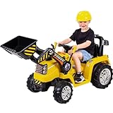 Actionbikes Motors Kinder Elektroauto ZP1005 | Fernbedienung mit First Funktion - Kinderauto elektrisch - Elektrofahrzeuge - Bagger bis 5 km/h - Radlader - Elektro Auto für Kinder ab 3 Jahre (Gelb)