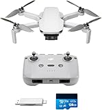 DJI Mini 4K Drone with 4K UHD Camera for Adults, Under 249g, 3-Axis Gimbal Stabilization, 10km Video Transmission, Auto Return, Wind Resistance, 1 Battery for 31 min Flight Time, C0 (Bundle 01)