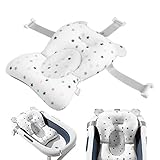 Lisutupode Baby Badewannenkissen Für Die Wanne, Verstellbare Baby Badewannenstütze Für Neugeborene, Rutschfester Weicher Baby Duschsitz, Babybadewanne Badesitz, 43x28x22cm