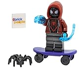 LEGO Superhelden Spider-Man: Miles Morales Minifigur mit Skateboard, Web Blasts und Cape