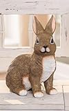 Dekoleidenschaft Dekofigur Hase aus Polyresin, 30 cm hoch, Osterdeko, Osterhase, Osterfigur