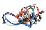 Hot Wheels FTB65 - ​Korkenzieher-Crash-Trackset mit motorisierten Beschleunigern, Spielzeug Autorennbahn ab 5 Jahren (Amazon Exclusive)