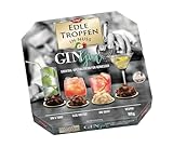 Edle Tropfen in Nuss Gin Gin 100g, flüssig gefüllte Schokoladenpralinen mit Milchschokoladen-Überzug und knackigen Haselnuss-Splittern