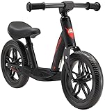 BIKESTAR Extra leichtes Kinder Laufrad mit Trittbrett für Jungen, Mädchen ab 2-3 Jahre | 10 Zoll Lauflernrad Eco Classic | Schwarz