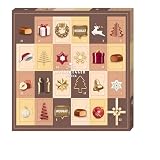 Niederegger | Mini-Adventskalender | 1x 180g | Enthält 24 Nougat-Stücke im Miniformat | Sorte Nuss & Sahne | Umhüllt von Vollmilch-Schokolade | Tischkalender Weihnachten