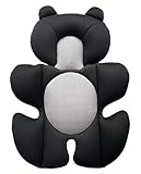 Storchenbeck Babyautositz kissen Autositz-Einsatz Sitzauflagen Universal für Kinderwagen Autositz Hochstuh (schwarz)