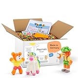 Playmais Eduline Mosaic | 12000 Teile | Bastelset | natürliches Spielzeug | inkl. 6 Schwämmchen, Anleitungsbuch | vegan, verantwortungsvoll & sicher für Kinder & Umwelt | ab 3 Jahren