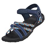 OutPro Sandalen Damen Wandersandalen mit Fußgewölbestützriemen Sport-Sandale Wasserschuhe Strandurlaub weiblich lässiges Gehen,Dunkelblau 40