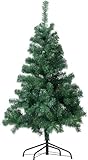 infactory Künstlicher Tannenbaum: Künstlicher Weihnachtsbaum, 120 cm, 250 Spitzen, mit Ständer (Kuenstlicher Weihnachtsbaum, Tannenbaum Zusammenstecken, Weihnachtskugel)