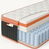 Arensberger Kupfermatratze mit Federkern & Kupferschaum + integrierter Topper | 140x200 cm Höhe 25cm | Härtegrad H3/ H4 | Taschenfederkern Matratze | Rollmatratze | ergonomisch