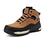 AX BOXING Wanderschuhe Herren Trekkingschuhe Outdoor Wanderstiefel rutschfest Trekkingstiefel Camping Hiking Schuhe Gelb EU42