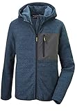 Killtec Jungen Kow 200 Bys Kntflc Jckt Strickfleecejacke mit Kapuze, Blau, 164 EU