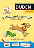 Duden Leseprofi – 3-Minuten-Leserätsel für Erstleser: Einfach tierisch: 40 knifflige Aufgaben | Zuhause lernen, für Kinder ab 6 Jahren (Rätselblock Lesen lernen 1. Klasse, Band 2)