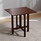 chairus Esstisch Klapptisch Holz, platzsparender Küchentisch Esszimmertisch moderner Beistelltisch für Esszimmer Balkon 80x80 cm,Braun