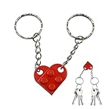 Schlüsselanhänger Herz,Partner Couple Paare Liebe Herzen Matching Anhänger Keychain Paar Pärchen Heart Key Chains Schlüssel Chain Chlüsselanhänger Schluesselanhaenger Gifts für Couples Valentine's