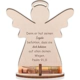 Otuuz Schutzengel Geldgeschenk Taufe Firmung Verpackung aus Holz Lustige Taufgeschenke für Mädchen Jungen Jugendweihe Kommunion Konfirmation