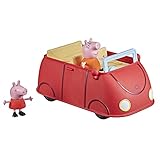 Peppa Pig Peppas rotes Familienauto mit Sprach- und Soundeffekten, enthält 2 Figuren, Vorschulspielzeug für Mädchen und Jungen ab 3 Jahren, Rot