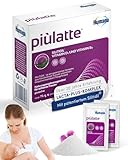 Humana piùlatte, Nahrungsergänzungsmittel für stillende Frauen, mit Vitamin B12, Vitamin D3 und Mariendistel-Extrakt, Nahrungsergänzung für die Stillzeit, 14-Tage Packung, Beutel