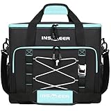 INSMEER Kühltasche Gross 55L, 80 Cans Kühltasche Faltbar, Auslaufsicher & Wasserdicht Isolierte Tasche mit Flaschenöffner XXL Picknicktasche/Einkaufstasche für Ausflug, Camping, Strand