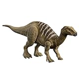 Jurassic World HDX41 - Roar Strikers Iguanodon Dinosaurier-Actionfigur mit Angriffsbewegung und Geräuschen, Spielzeug mit physischem und digitalem Spielspaß, Dinosaurier Spielzeug ab 4 Jahren