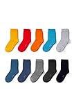 C&A Kinder Jungen Socken Unifarben|Melange/Meliert 10er Pack|Multipack schwarz 31-33